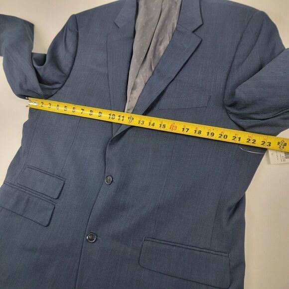 Perry Ellis Portfolio Men Navy Blue Jacket Blazer Coat Mens Sz 44L NWT Innovator - Picture 7 of 16